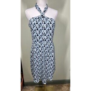Heartloom Womens Sz M Geometric Print Halter Smocked Back Alyssa Mini Dress READ